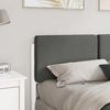 vidaXL Upholstered Headboard White and Light Grey 160 cm