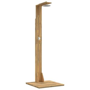 vidaXL Outdoor Shower 219 cm Solid Acacia Wood and Stainless Steel