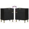 vidaXL Bedside Cabinet Black 50x33x60 cm Engineered Wood