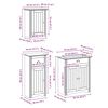 vidaXL 3 Piece Bathroom Furniture Set BODO White Solid Wood Pine
