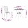 vidaXL Garden Dining Set 5 pcs White Aluminium