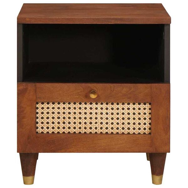 vidaXL Bedside Cabinet Brown 40 x 33 x 46 cm Solid Acacia wood