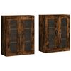 vidaXL Wall Mounted Cabinets 2 pcs Smoked Oak Engineered Wood
