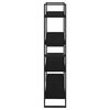 vidaXL 4-Tier Book Cabinet Black 100x30x140 cm Solid Pine Wood