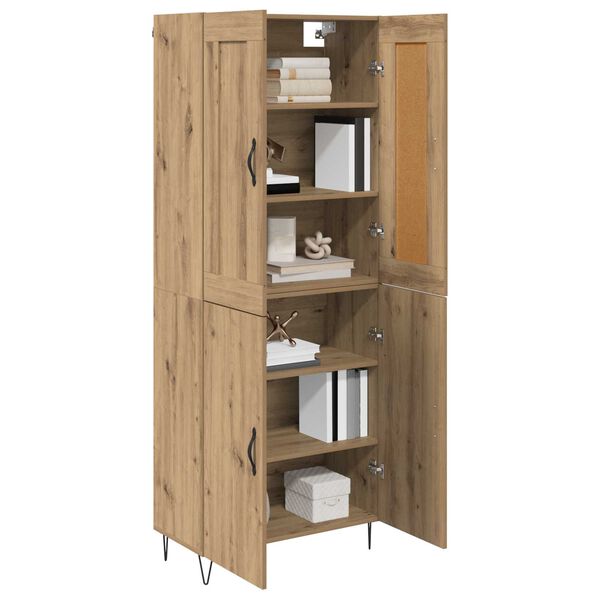 vidaXL Highboard Artisan Oak 69.5 x 34 x 180 cm Engineered Wood