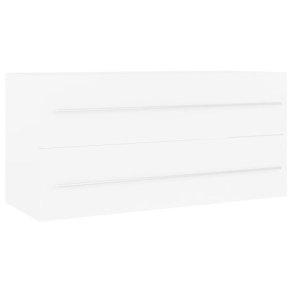 vidaXL Sink Cabinet with Built-in Basin White Engineered Wood