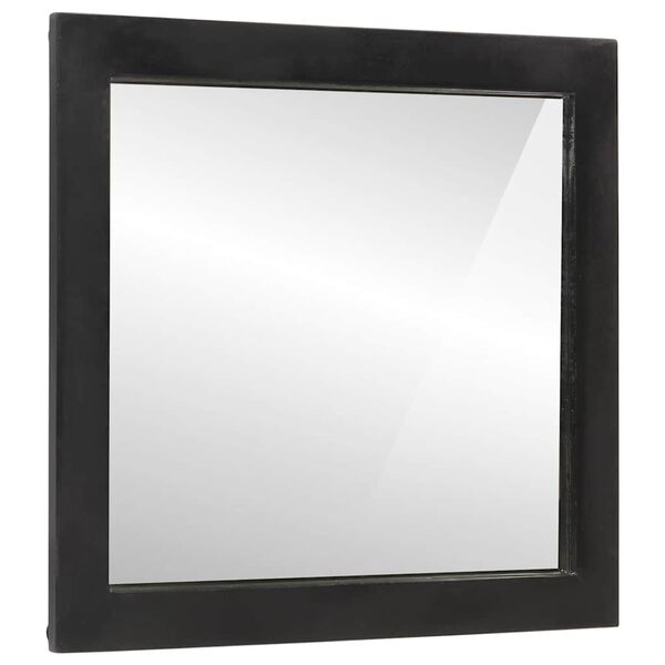 vidaXL Bathroom Mirror 55x1x60 cm Glass and Solid Wood Mango