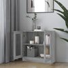 vidaXL Vitrine Cabinet Grey Sonoma 82.5x30.5x80 cm Engineered Wood