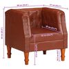 vidaXL Armchair Brown Real Leather