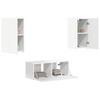 vidaXL TV Cabinet Set Wall-mounted 6 pcs White Engineered Wood