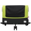 vidaXL Bike Trailer Black and Green 45 kg Iron