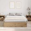 vidaXL Bed Frame with Storage Artisan oak 150 x 200 cm Engineered wood