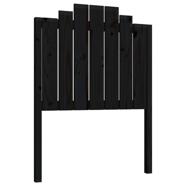 vidaXL Bed Headboard Black 81x4x110 cm Solid Wood Pine