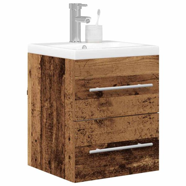 vidaXL Bathroom Sink Cabinet with Drawer Old Wood 41 x 38.5 x 48 cm
