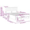 vidaXL Bed Frame Concrete Grey 140 x 200 cm Engineered Wood