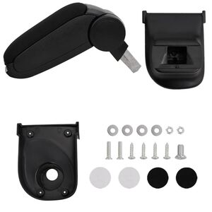 vidaXL Car Armrest for RENAULT CLIO LHD MK4 (2013) Black 15x35x(30-47) cm ABS