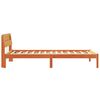 vidaXL Bed Frame with Headboard Wax Brown 90 x 190 cm Solid Pine Wood