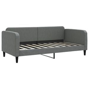 vidaXL Day Bed without Mattress Dark Grey 90x190 cm Single Fabric
