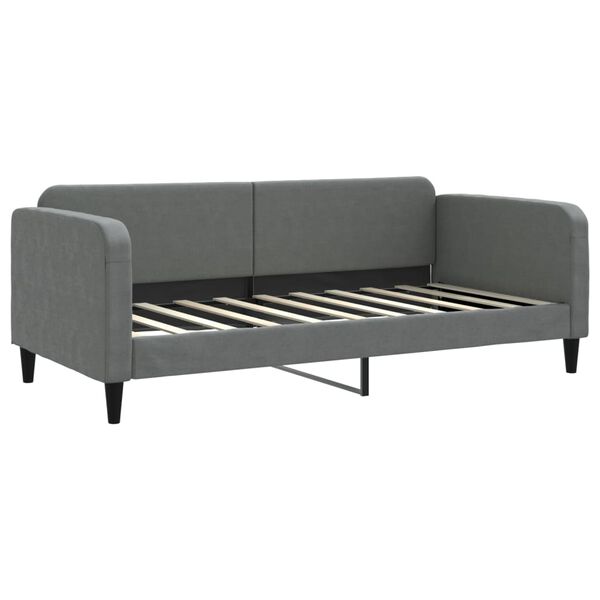 vidaXL Day Bed without Mattress Dark Grey 90x190 cm Single Fabric