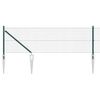 vidaXL Welded Wire Fence with Spikes 10 x 0.5 m PVC-coated Steel Green