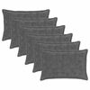 vidaXL Cushion Cover 6 pcs HOUTEN Dark Grey 30 x 50 cm Faux Rabbit Fur