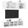 vidaXL 5 Piece TV Wall Units White Engineered Wood