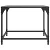 vidaXL Coffee Tables with Black Glass Top 2 pcs 50x50x40 cm Steel