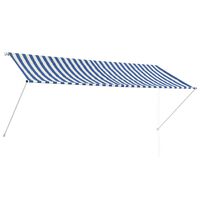 vidaXL Retractable Awning 300x150 cm Blue and White