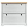 vidaXL Shoe Cabinet Corona White 99 x 32 x 85 cm Solid Pine Wood