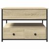 vidaXL Coffee Table Sonoma Oak 70x50x50 cm Engineered Wood and Metal