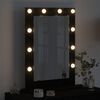 vidaXL Vanity Mirror Rectangular with Mirror Black Oak 70 x 50 x 18 cm