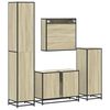 vidaXL 4&nbsp;Piece Bathroom Furniture Set&nbsp;Sonoma Oak Engineered Wood