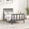 vidaXL Bed Frame without Mattress Grey 90x200 cm Solid Wood Pine