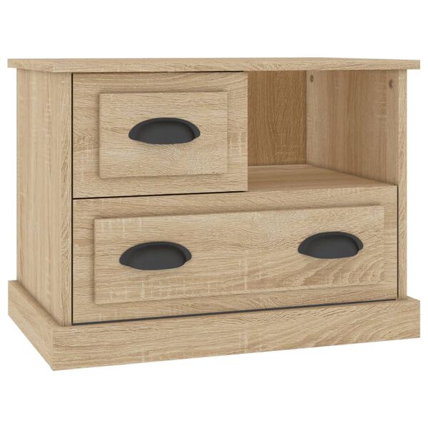 vidaXL Bedside Cabinet Sonoma Oak 60x39x45 cm