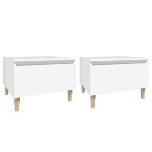 vidaXL Side Tables 2 pcs White 50x46x35 cm Engineered Wood