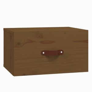 vidaXL Wall-mounted Bedside Cabinet Honey Brown 40x29,5x22 cm