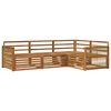 vidaXL Outdoor Sofa Set 4 pcs Natural Solid Acacia Wood