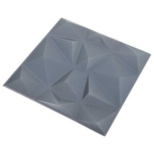 vidaXL Wall Panels 12 pcs 50 x 50 cm Diamond Grey XPS Foam