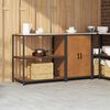 vidaXL Kitchen Storage Set with Shelf 2 pcs Rusty Weathering Steel