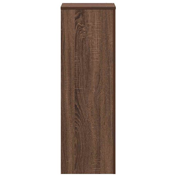 vidaXL Plant Stand Brown Oak 33x33x100 cm Engineered Wood