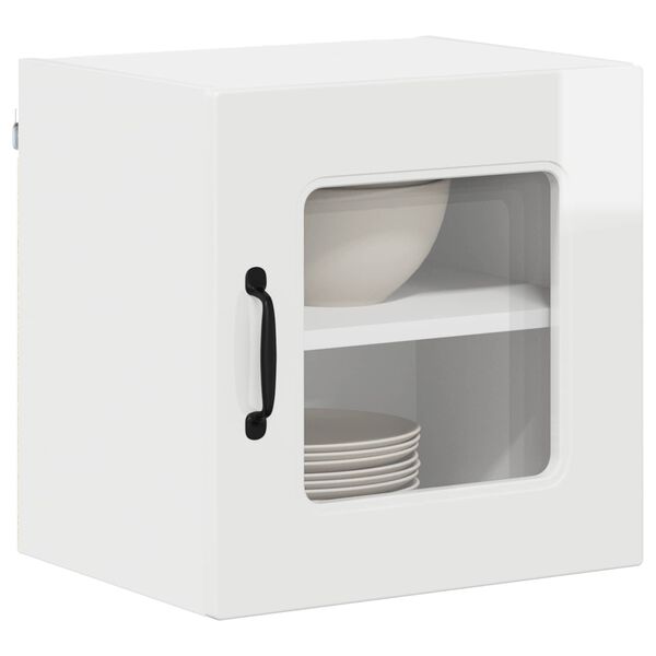 vidaXL Kitchen Cabinet Kalmar 2 pcs High Gloss White 40 x 31 x 40 cm