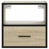 vidaXL Wall-mounted Bedside Cabinet Sonoma Oak 40x31x39.5 cm
