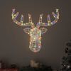 vidaXL Reindeer Head with 140 LEDs Colourful 60 cm Acrylic