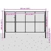 vidaXL Garden Gate Steel 350x150 cm Anthracite