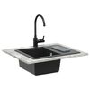 vidaXL Sink Black 560 x 460 mm 80% Quartz and 20% Resin