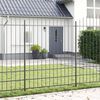 vidaXL Garden Fence 5 pcs Grey 170 x 225 cm Powder-Coated Steel