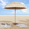 vidaXL Beach Parasol Natural 205 x 205 x 210 cm Polyester and Steel