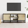 vidaXL TV Cabinet Sonoma Oak 100x35x41 cm Engineered Wood and Metal