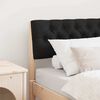 vidaXL Upholstered Headboard Black 80 cm Solid Pine Wood