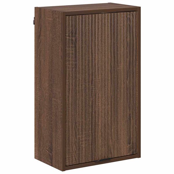 vidaXL Bathroom Cabinet Wall-mounted Brown Oak 39 x 23.5 x 65 cm